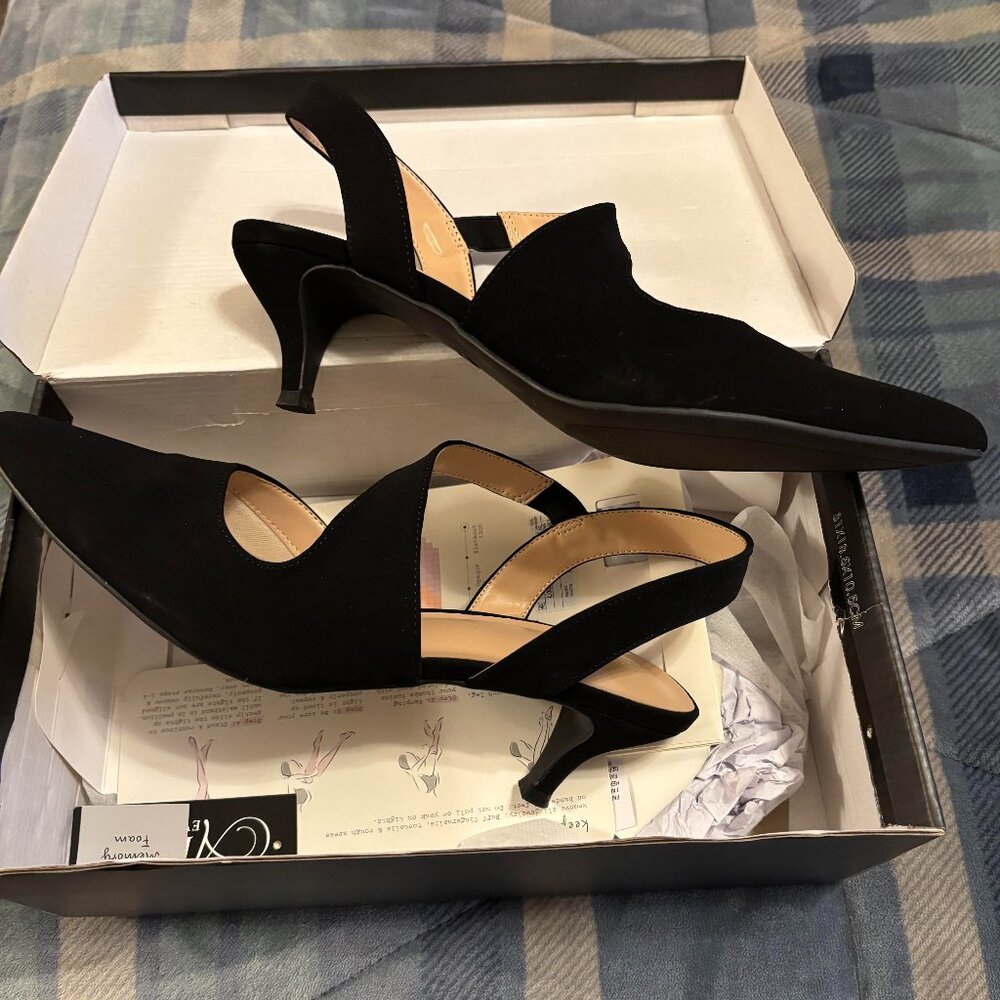 Black suede shoes